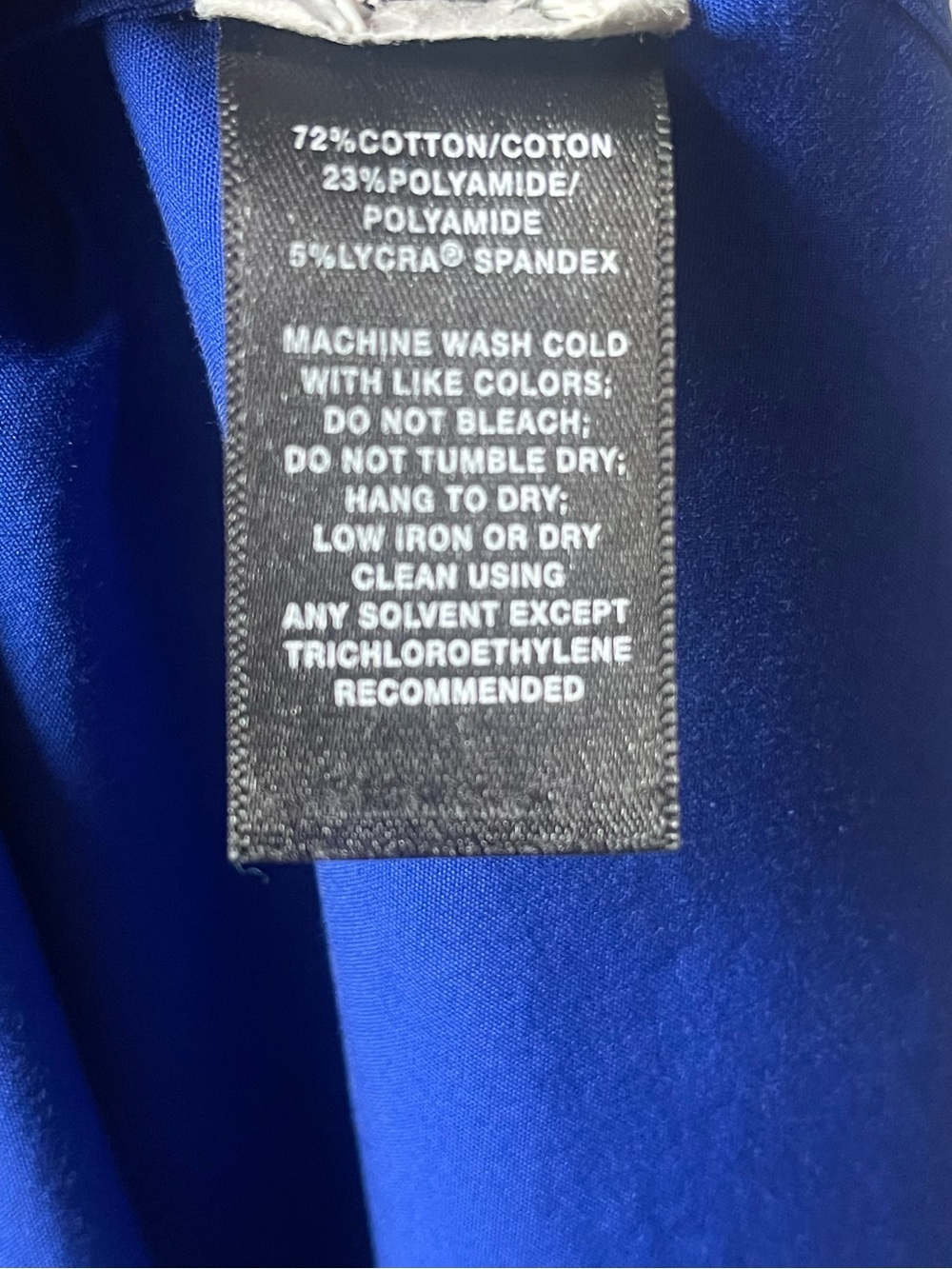 Lafayette 148 Royal Blue Stretch Blouse M Hidden Placket Career Office Top - Picture 5 of 5